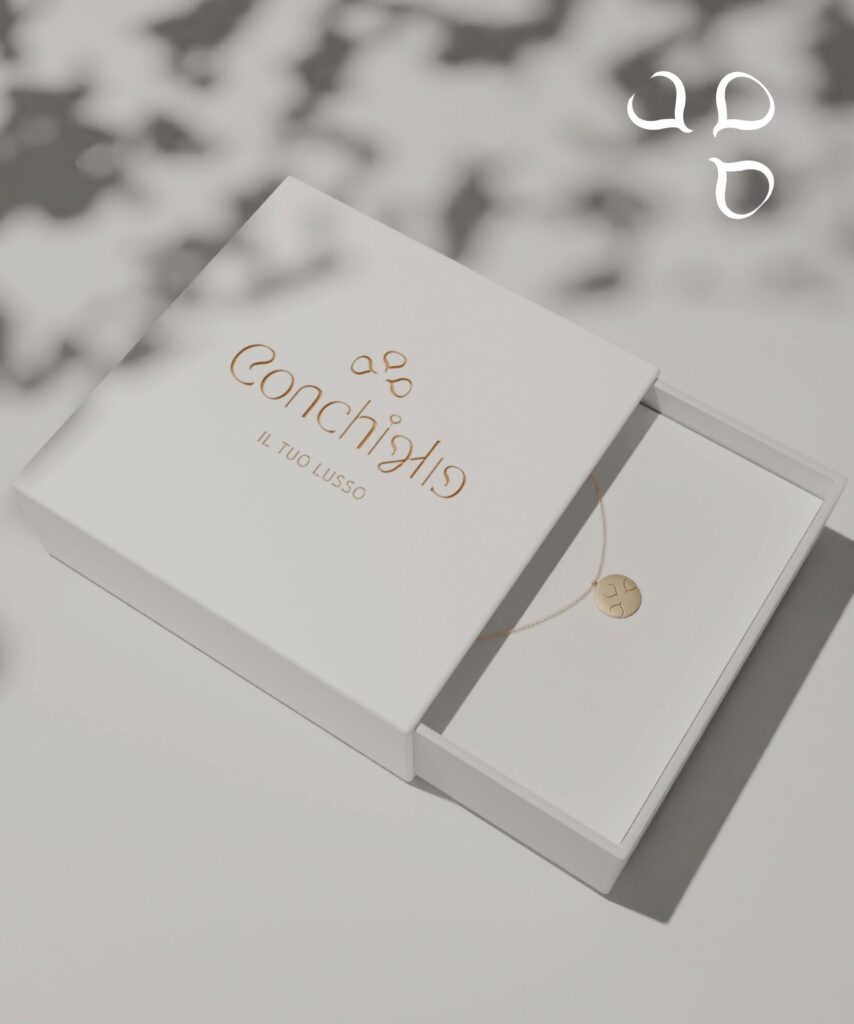 Dettaglio Packaging Conchiglia – Tatto vellutato e fine goffratura
